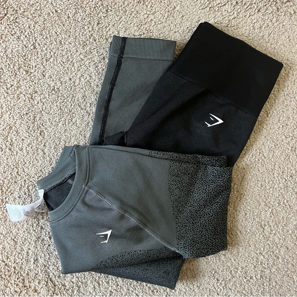 Gymshark Gray and Black Leggings